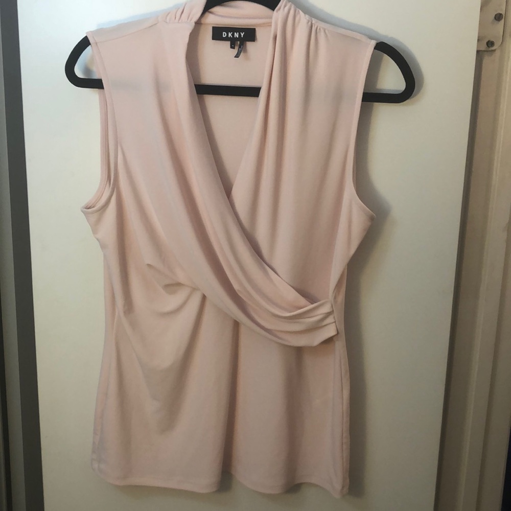 DKNY side ruched pullover blouse